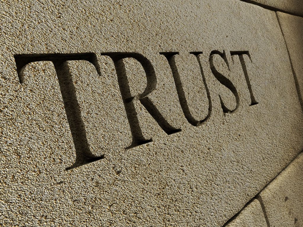 Trust on wall